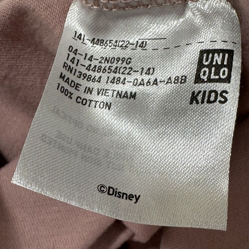 Uniqlo Disney Youth 7-8 Crewneck Short Sleeve Graphic T Shirt Pink Mickey Tee - Picture 4 of 13